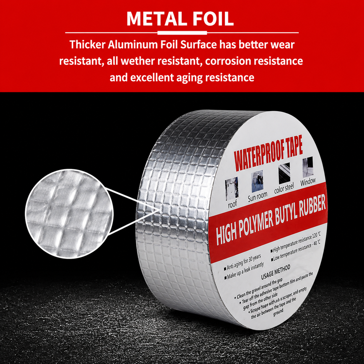 Waterproof Butyl Tape for Leakage Repair
